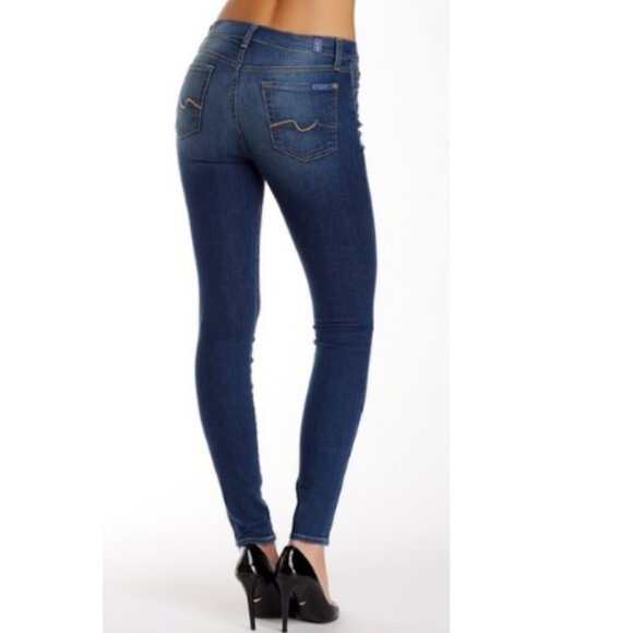 7 for all Mankind Women's Gwenevere Distressed Skinny Jeans Size 30 - Picture 1 of 12